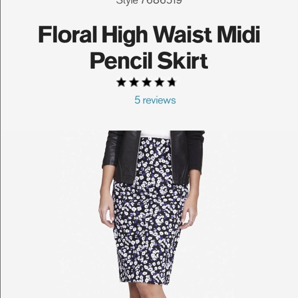 Floral midi skirt